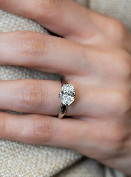Lab-Grown East-West Diamond Solitaire - Skeie's Jewelers