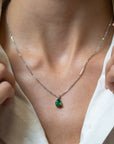 Emerald Pear-Cut Pendant Necklace - Skeie's Jewelers