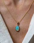 Ethiopian Opal Bezel Pendant Necklace - Skeie's Jewelers