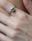 Cushion-Cut Aquamarine Bezel Ring - Skeie's Jewelers