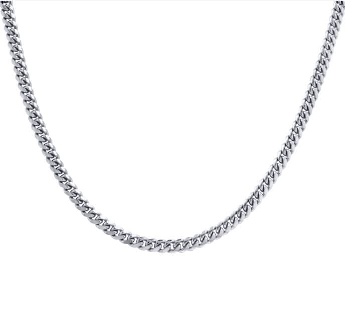 3.9mm White Gold 22" Curb Chain - Skeie's Jewelers
