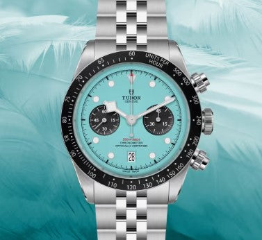 Tudor Black Bay Chronograph 'Flamingo Blue' Automatic Watch - M79360N-0024 - Skeie's Jewelers