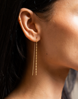 Yellow Gold Threader Earrings by Zoe Chicco - Skeie's Jewelers