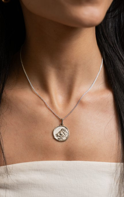 The Bijou Lion (Side Profile) Medallion Pendant - Skeie's Jewelers