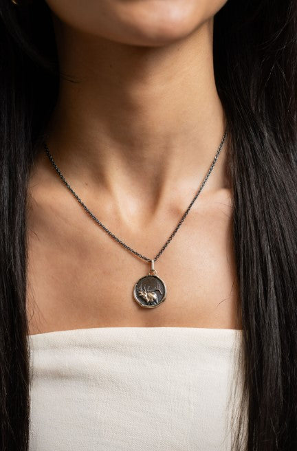 The Bijou Elk Medallion Pendant - Skeie's Jewelers