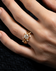 Contemporary Ring Enhancer with Diamond Petal Accents - Skeie's Jewelers