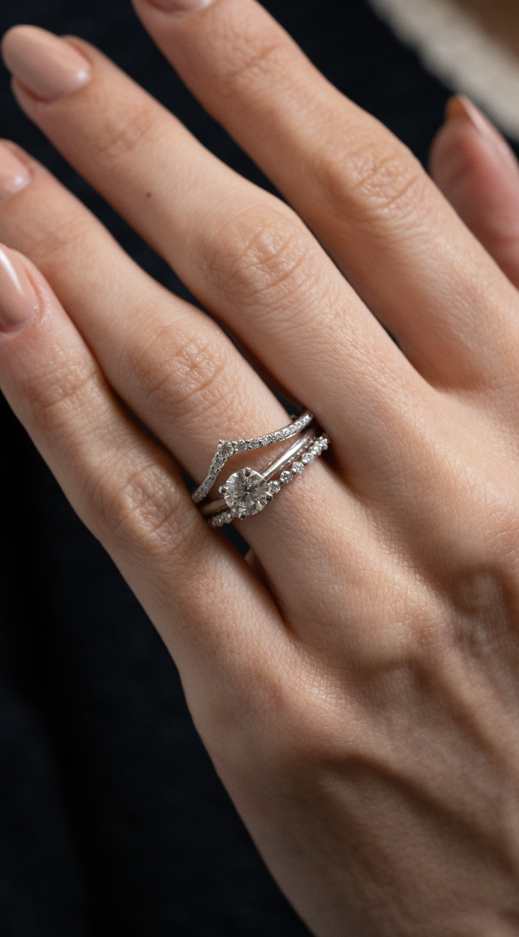 Contemporary Asymmetrical Straight and V-Shape Ring Enhancer - Skeie's Jewelers