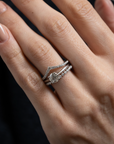 Contemporary Asymmetrical Straight and V-Shape Ring Enhancer - Skeie's Jewelers