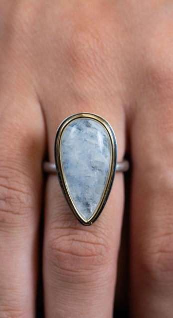 Pear-Shaped Moonstone Gem Drop Ring - Skeie's Jewelers