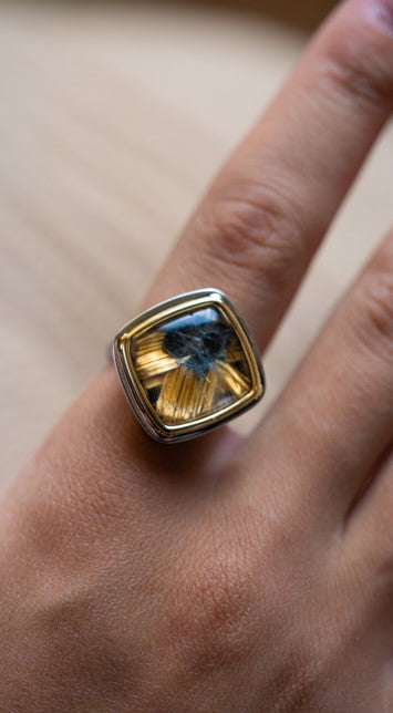 Rutile Quartz Gem Drop Ring - Skeie's Jewelers