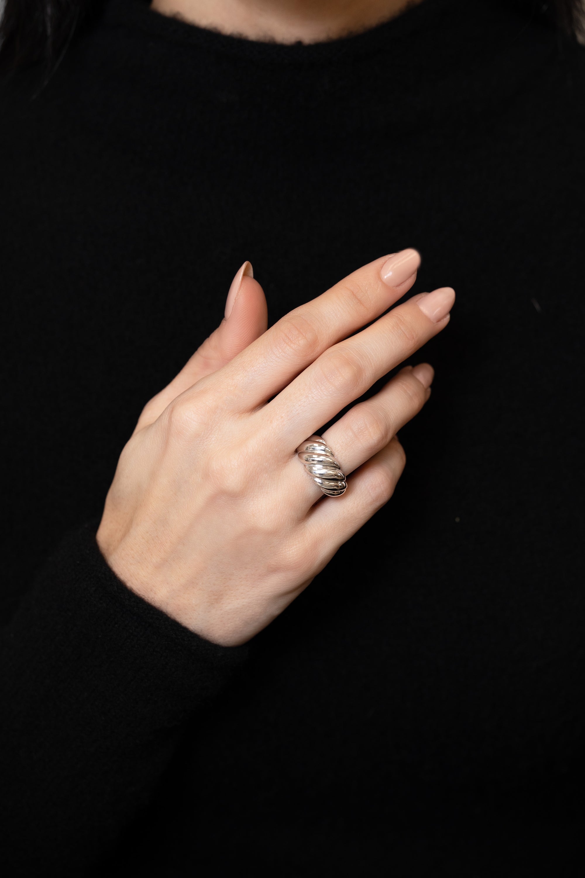 Silver "Shrimp" Dome Ring - Skeie's Jewelers