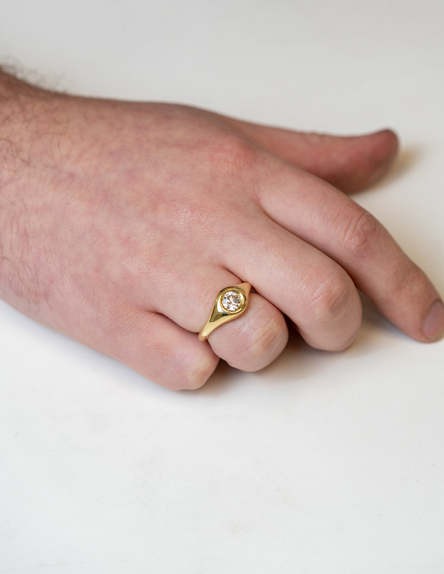 Skeie's Jewelers Diamond Signet Ring