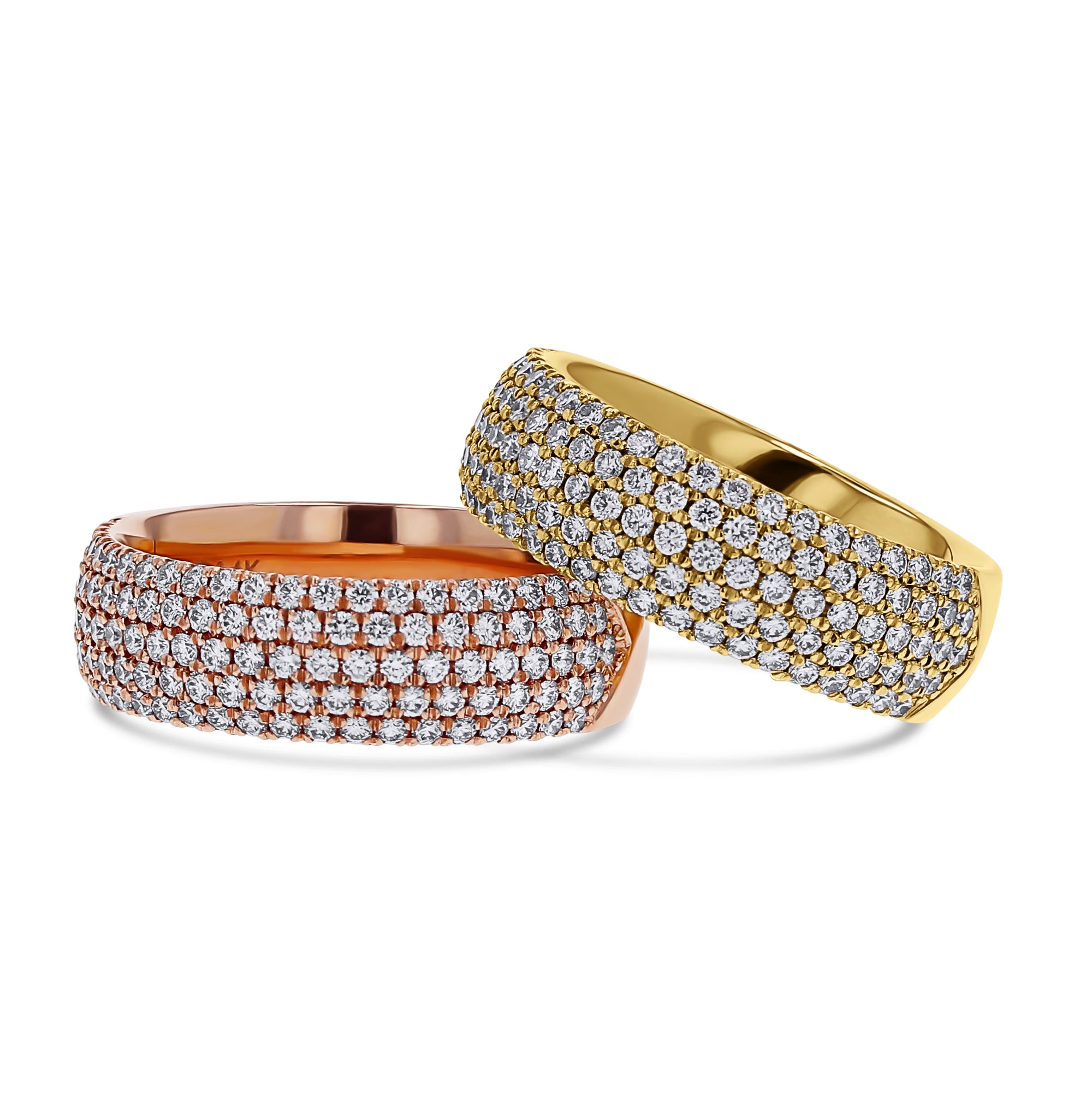 5-Row Half-Round Pave Diamond Ring - Skeie's Jewelers