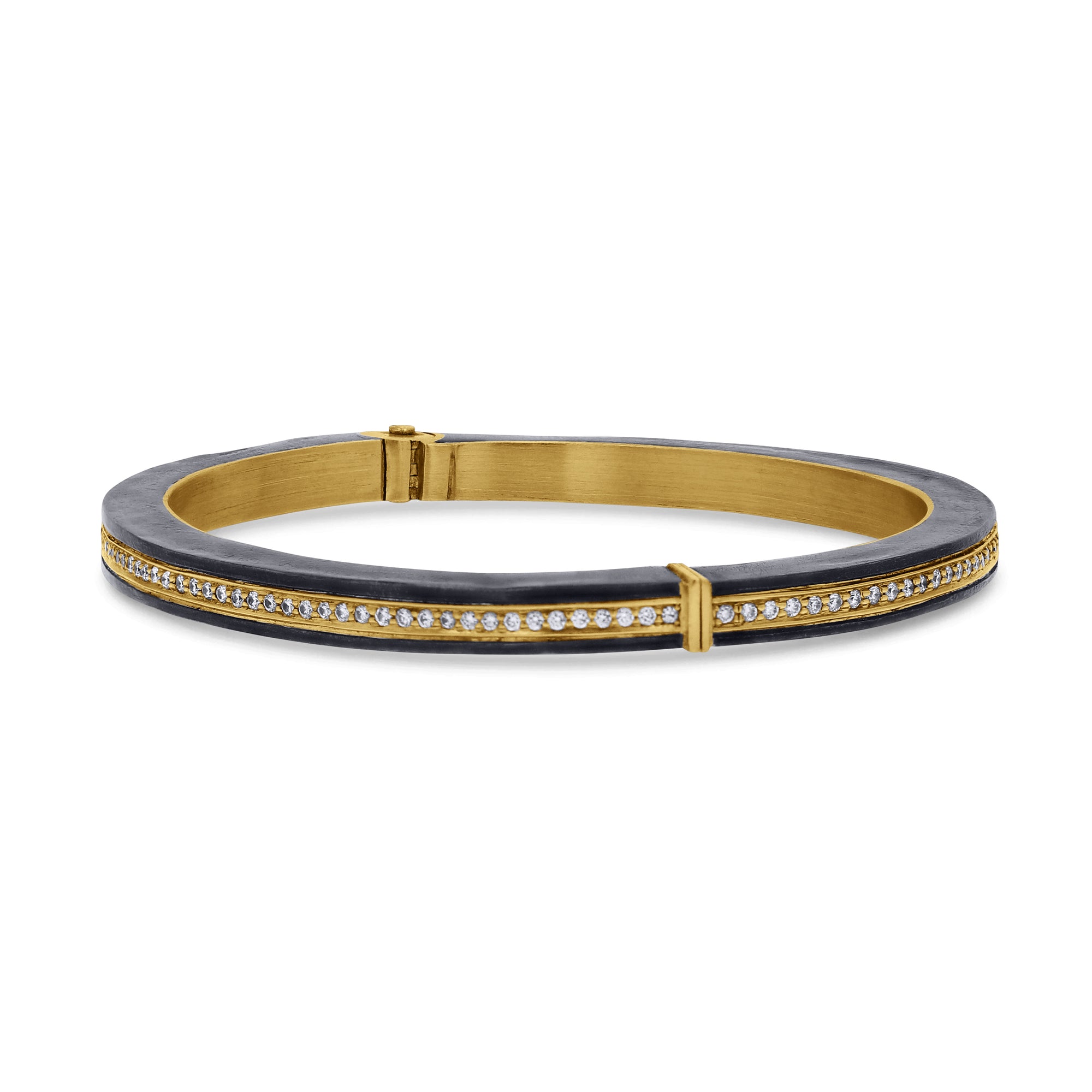 Logan James Designs Steel & Gold Diamond Line Bracelet - Skeie's Jewelers