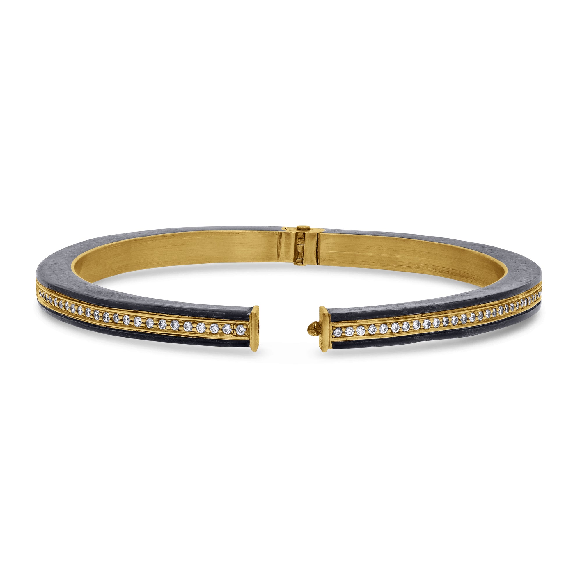 Logan James Designs Steel & Gold Diamond Line Bracelet - Skeie's Jewelers