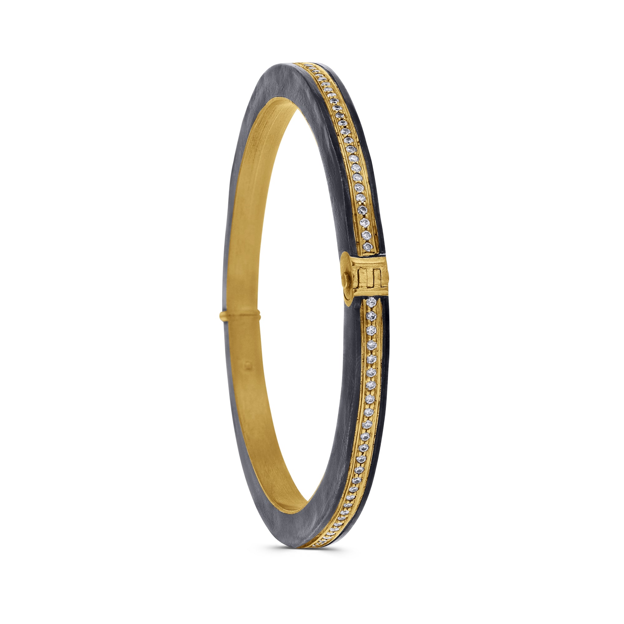 Logan James Designs Steel & Gold Diamond Line Bracelet - Skeie's Jewelers