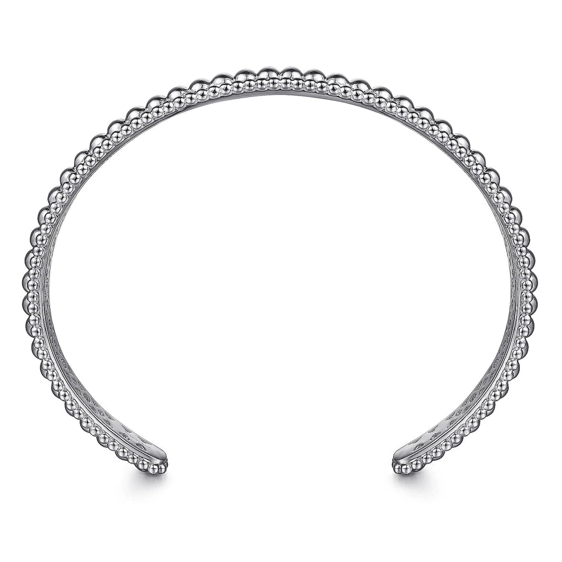 Gabriel & Co. Sterling Silver Bujukan Beaded Open Bangle - Skeie's Jewelers