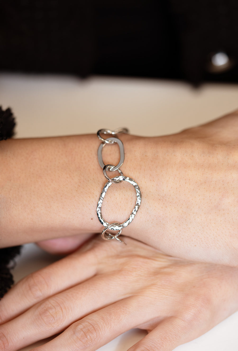 Sterling Silver Oval Round Linked Bracelet by Carla | Nancy B.