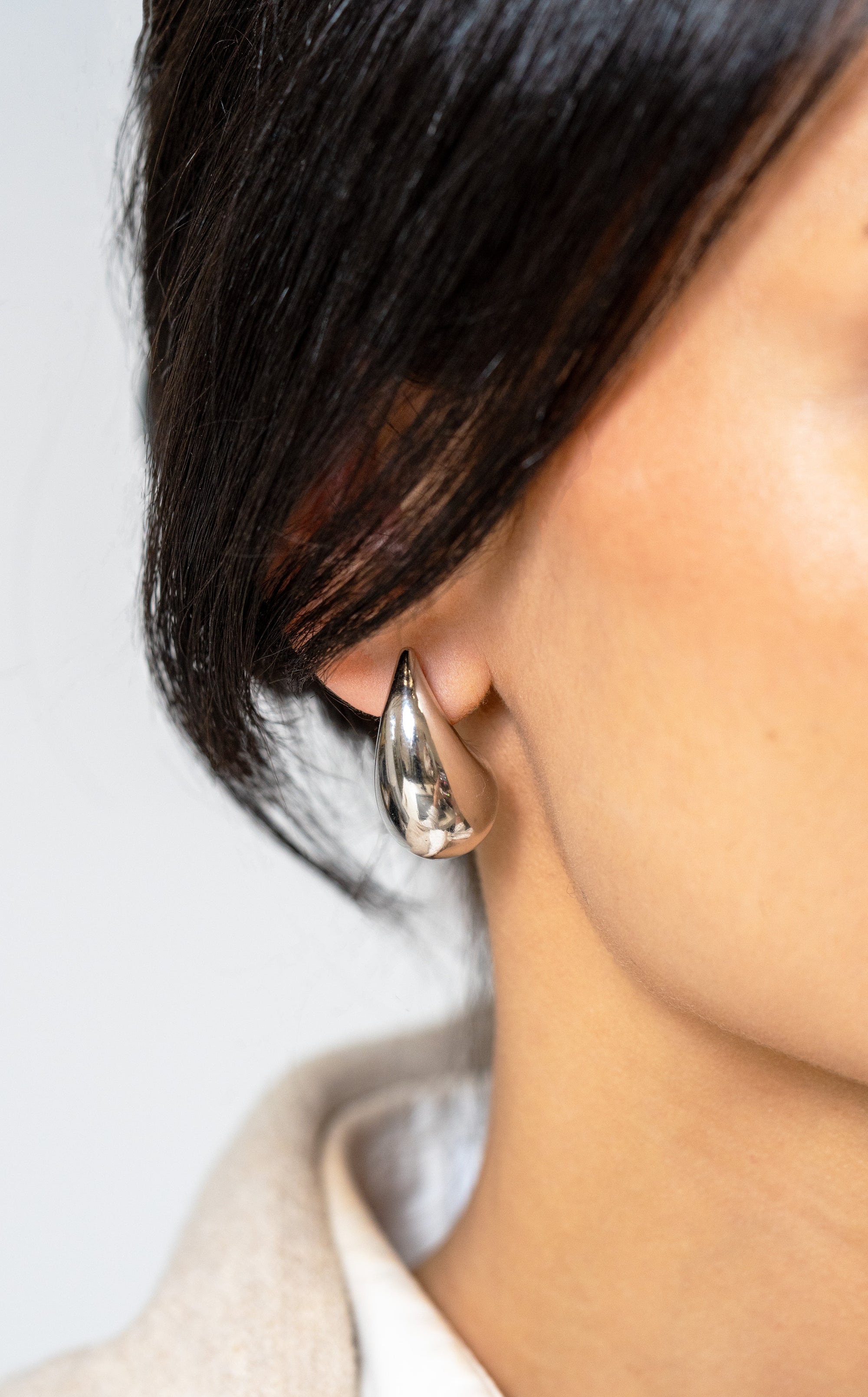 Sterling Silver Puffy Teardrop Earrings - Skeie's Jewelers