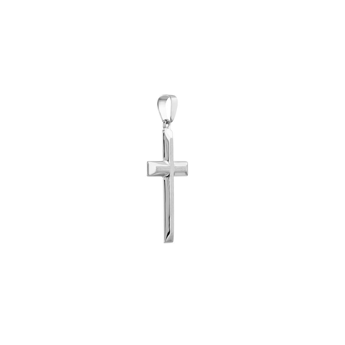 Beveled-Edge Cross Pendant - Skeie's Jewelers