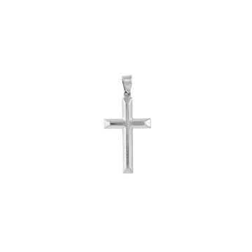 Beveled-Edge Cross Pendant