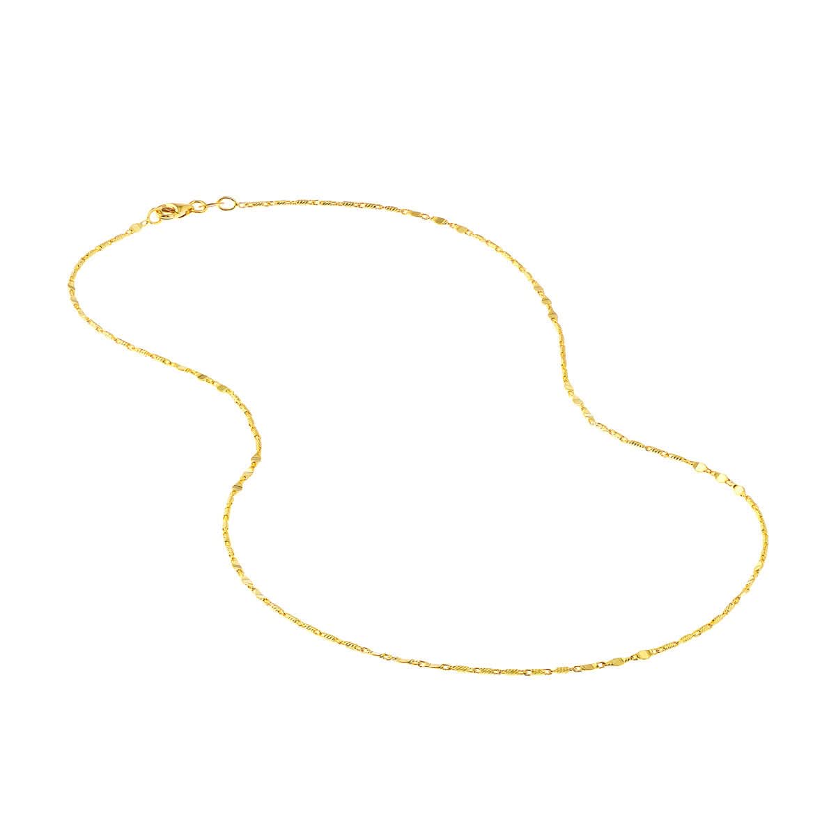 Lumicina Flat-Disc Gold Layering Chain - Skeie's Jewelers