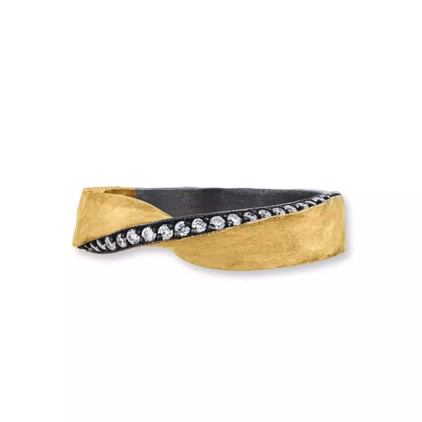 Lika Behar Oxidized Sterling Silver & Yellow Gold Twist Ring - Skeie's Jewelers