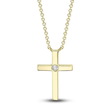 Shy Creation Diamond Accented Cross Pendant