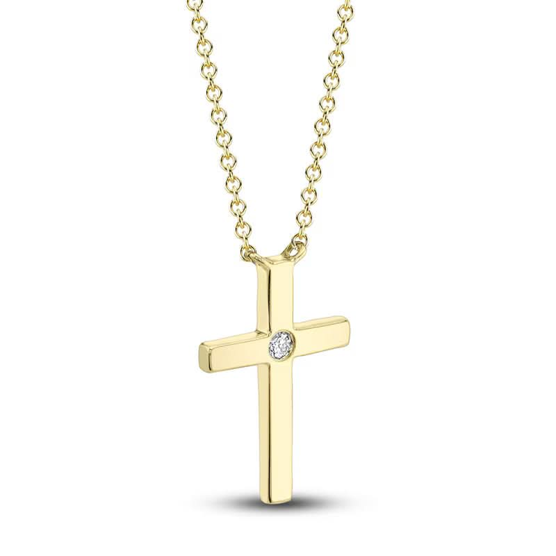 Shy Creation Diamond Accented Cross Pendant