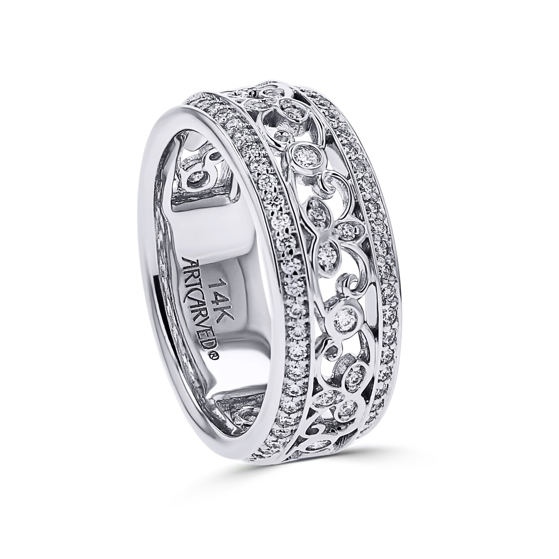 Vintage Scroll Design Diamond Anniversary Ring - Skeie's Jewelers