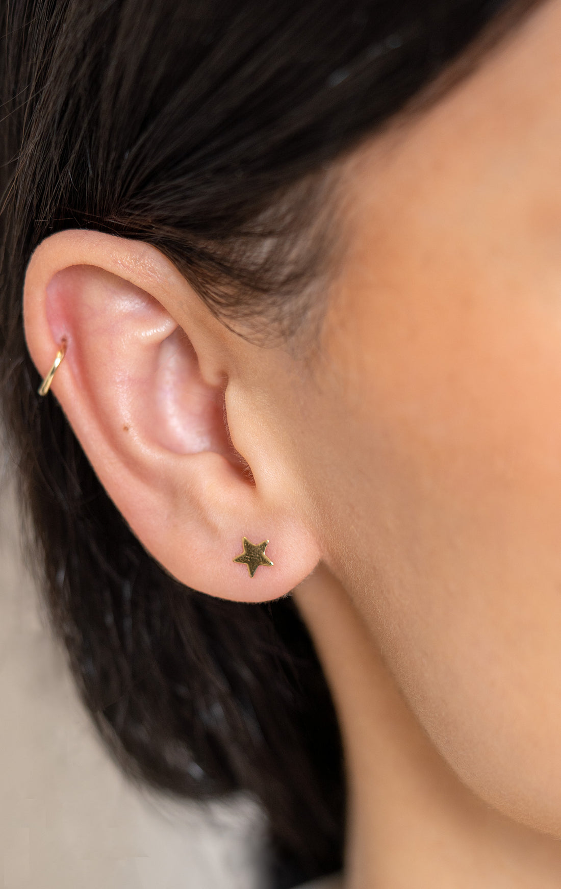 Yellow Gold Star Stud Earrings by Carla | Nancy B.