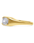 Yellow Gold Emerald-Cut Diamond Bezel Engagement Ring - Skeie's Jewelers