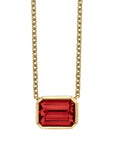 Garnet Bezel-Set Pendant