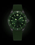 Breitling Superocean Heritage Automatic 36mm Green Dial on rubber strap - Lume Shot