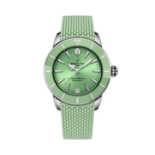 Breitling Superocean Heritage Automatic 36mm Green Dial on rubber strap - Facing
