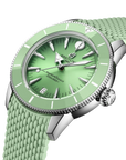 Breitling Superocean Heritage Automatic 36mm Green Dial on rubber strap - Three-Quarter View