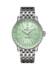 Breitling Navitimer Automatic 36mm Mint Green Dial on stainless steel strap - Facing