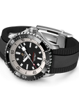Breitling Superocean Automatic 42mm Black Dial on rubber strap - Closed Bracelet