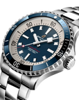 Breitling Superocean Automatic 42mm Blue Dial on stainless steel strap - Three-Quarter View