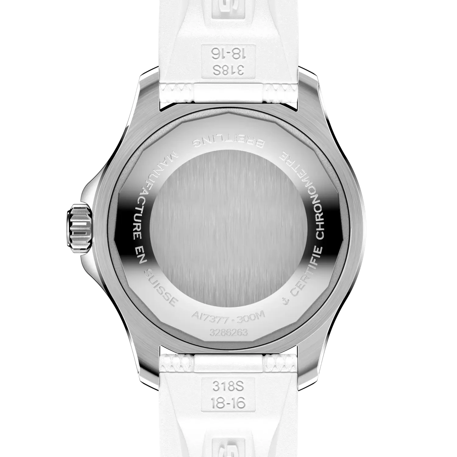 Breitling Superocean Automatic 36mm White Dial on rubber strap - Caseback