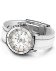 Breitling Superocean Automatic 36mm White Dial on rubber strap - Closed Bracelet