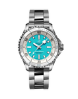Breitling Superocean Automatic 36mm Turquoise Dial on stainless steel strap - Facing