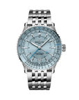 Breitling Navitimer Automatic Gmt 41mm Ice Blue Dial on stainless steel strap - Facing