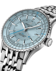Breitling Navitimer Automatic Gmt 41mm Ice Blue Dial on stainless steel strap - Three-Quarter View