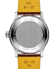 Breitling Navitimer Automatic Gmt 41mm Cream Dial on alligator leather strap - Caseback
