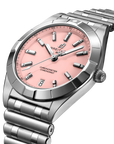 Breitling Chronomat 32mm Pink Dial on stainless steel strap - Three-Quarter View