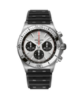 Breitling Chronomat B01 42mm Silver Dial on rubber strap - Facing