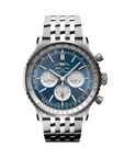 Breitling Navitimer B01 Chronograph 46mm Blue Dial on stainless steel strap - Facing
