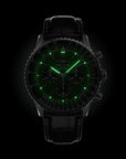 Breitling Navitimer B01 Chronograph 46mm Green Dial on alligator leather strap - Lume Shot