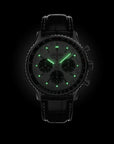 Breitling Navitimer B01 Chronograph 43mm Silver Dial on alligator leather strap - Lume Shot